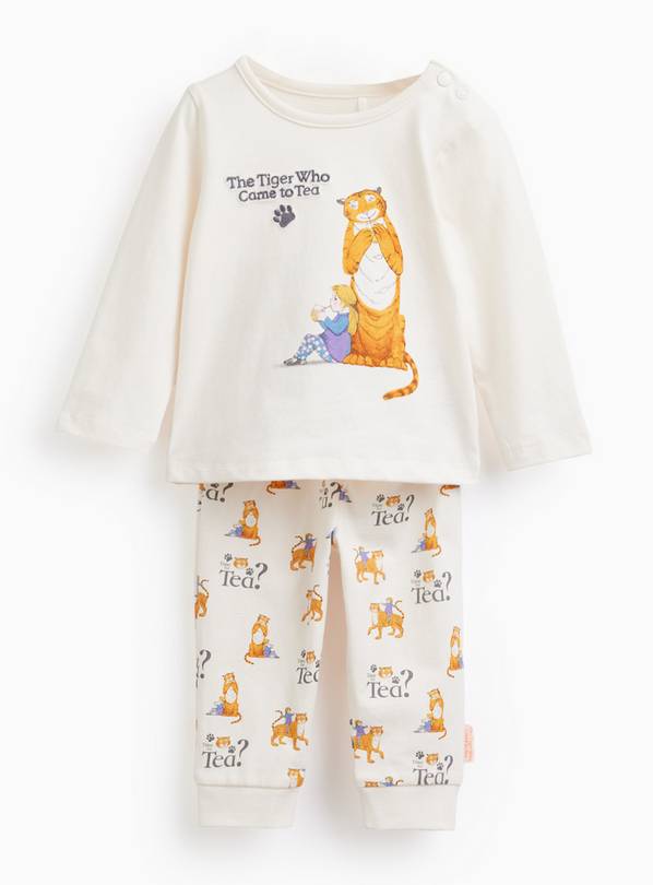 Cream The Tiger Who Came To Tea Print Pyjama Set 18-24 months